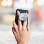 Blue Eyes Cat Printed Phone Grip Holder & Stand - Image 3