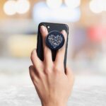 Diamond Shaped Heart Printed Phone Grip Holder & Stand - Image 3