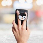 Cute Penguin Face  Printed Phone Grip Holder & Stand - Image 3