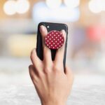 Feminine - Polka Dot Printed Phone Grip Holder & Stand - Image 3