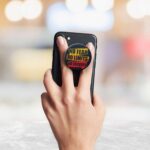 Typography Printed Phone Grip Holder & Stand - Image 3