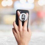 Moustache and Beard Printed Phone Grip Holder & Stand - Image 3