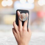 Eat Sleep Travel Repeat Map  Printed Phone Grip Holder & Stand - Image 3