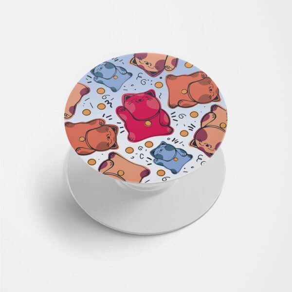 Feminine - Cat Printed Phone Grip Holder & Stand