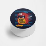 Typography Printed Phone Grip Holder & Stand