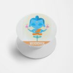 Gautam Buddha Printed Phone Grip Holder & Stand