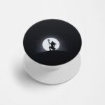 Black and White Lord Shiva Printed Phone Grip Holder & Stand