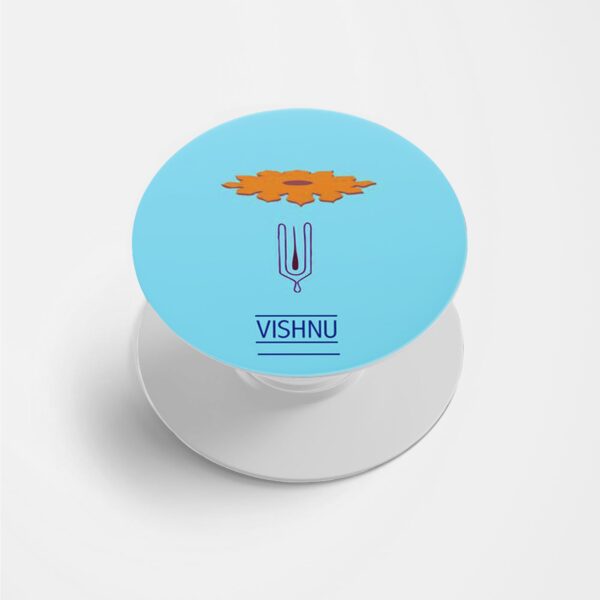 Lord Vishnu Printed Phone Grip Holder & Stand