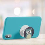 Owl With A Cat Eyes Printed Phone Grip Holder & Stand - Image 4