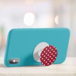 Feminine - Polka Dot Printed Phone Grip Holder & Stand - Image 4