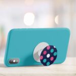 Feminine - Polka Dot Printed Phone Grip Holder & Stand - Image 4