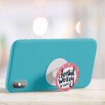 Typography- Don't Worry Printed Phone Grip Holder & Stand - Image 4