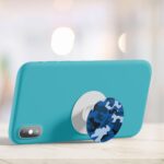 Camouflage Blue Printed Phone Grip Holder & Stand - Image 4