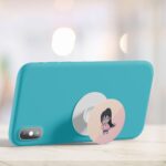 Cute Minimal Girl Printed Phone Grip Holder & Stand - Image 4