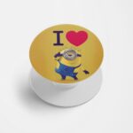 I Love Minion Printed Phone Grip Holder & Stand