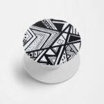 Black and White Printed Phone Grip Holder & Stand