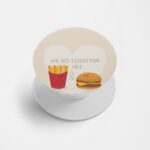 Typography Printed Phone Grip Holder & Stand