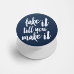 Typography Printed Phone Grip Holder & Stand