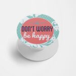 Typography Printed Phone Grip Holder & Stand