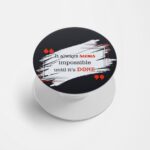 Typography Printed Phone Grip Holder & Stand