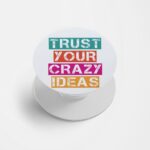 Typography Printed Phone Grip Holder & Stand