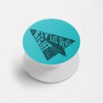 Typography Printed Phone Grip Holder & Stand