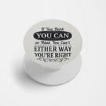 Typography Printed Phone Grip Holder & Stand