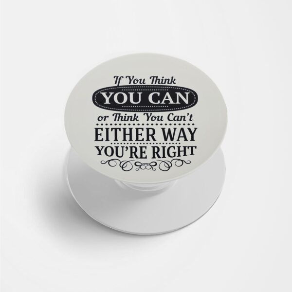 Typography Printed Phone Grip Holder & Stand