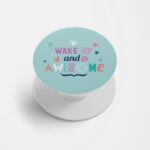 Typography - Wake Up And Be Awesome Printed Phone Grip Holder & Stand