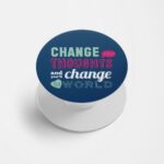 Typography Printed Phone Grip Holder & Stand