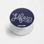 Typography Printed Phone Grip Holder & Stand