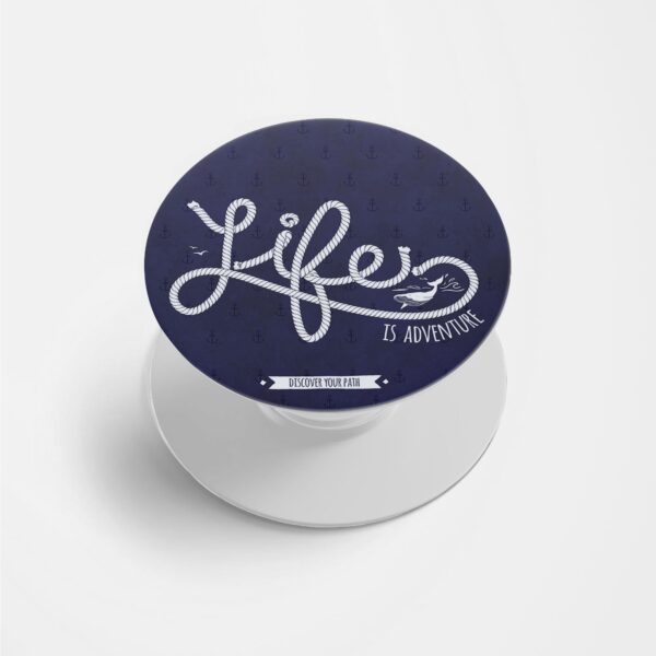 Typography Printed Phone Grip Holder & Stand