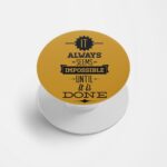 Typography Printed Phone Grip Holder & Stand