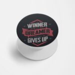 Typography Printed Phone Grip Holder & Stand