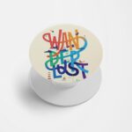 Typography Printed Phone Grip Holder & Stand