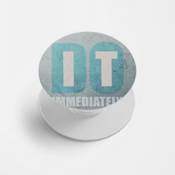 Typography Printed Phone Grip Holder & Stand