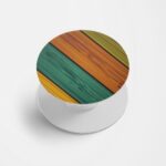 Wooden Texture Printed Phone Grip Holder & Stand