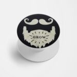 Moustache and Beard Printed Phone Grip Holder & Stand