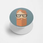 Moustache and Beard Printed Phone Grip Holder & Stand