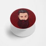 Moustache and Beard Printed Phone Grip Holder & Stand