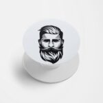 Moustache and Beard Printed Phone Grip Holder & Stand