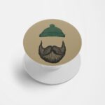 Moustache and Beard Printed Phone Grip Holder & Stand