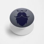 Moustache and Beard Printed Phone Grip Holder & Stand