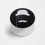 Moustache and Beard Printed Phone Grip Holder & Stand
