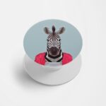 Minimal - Zebra Printed Phone Grip Holder & Stand