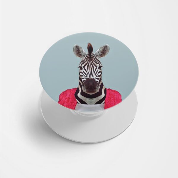 Minimal - Zebra Printed Phone Grip Holder & Stand