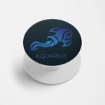 Zodiac Sign-AQUARIUS Printed Phone Grip Holder & Stand