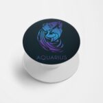 Zodiac Sign-AQUARIUS Printed Phone Grip Holder & Stand