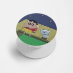 Shinchan And Shiro Printed Phone Grip Holder & Stand