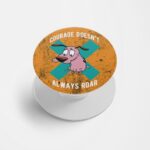 Courage Doesn't Always Roar Printed Phone Grip Holder & Stand
